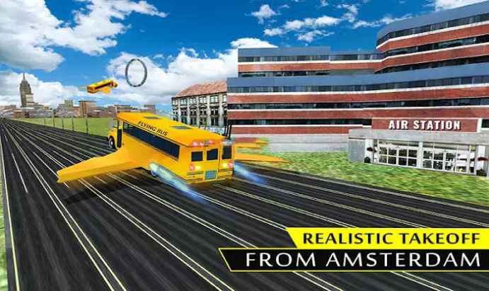 高中飞行公交车模拟器-插图1