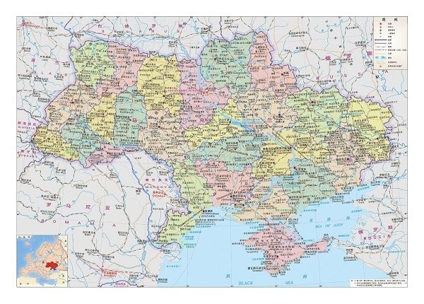 乌克兰地图中文版全图